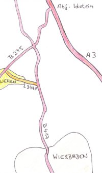 Übersichtskarte mit Autobahn